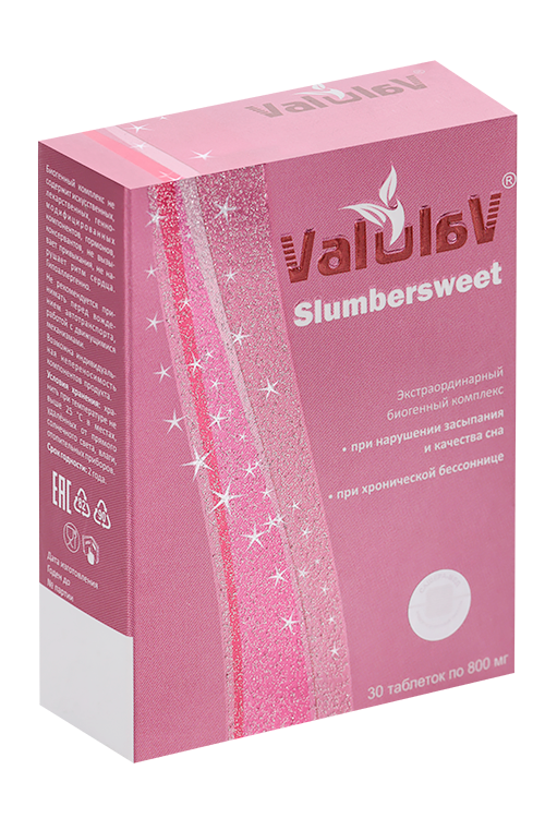 

Комплекс ValulaV Slumbersweet при бессоннице, 30 шт, таблетки