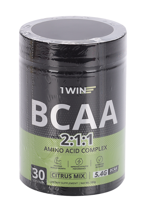 

BCAA 2:1:1 1WIN Цитрусовый микс 30 порций, 180 мг, банка