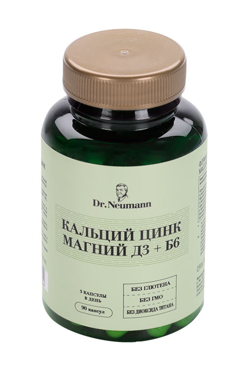 

Calcium zinc magnesium D3+ B6 Dr.Neumann, 90 шт, капсулы