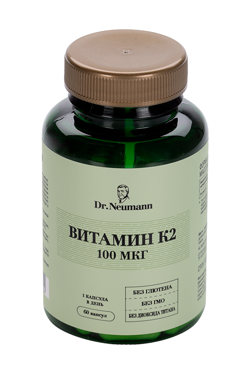 

Витамин К2 100 мкг Dr.Neumann, 450 мг, 60 шт, капсулы