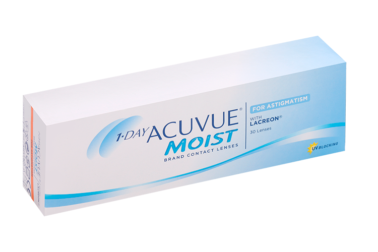 Контактные линзы ACUVUE MOIST for Astigmatism 30 линз R 8.5 D -4.25 CYL -1.25 AX 180