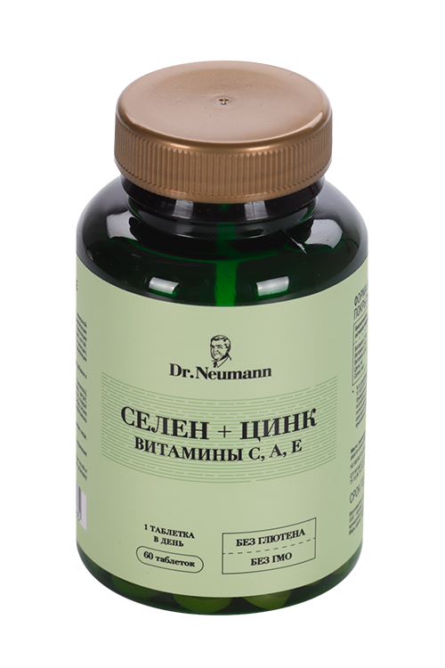 Селен+Цинк+Витамины С А Е Dr Neumann, 60 шт, таблетки