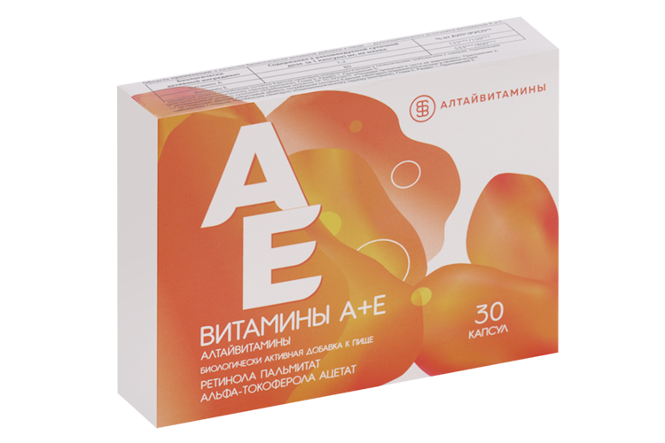 

Витамины А+Е Алтайвитамины, 0,2 г, 30 шт, капсулы