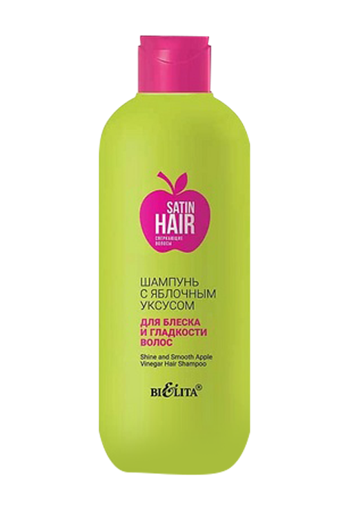 SATIN HAIR Сверкающие волосы Шампунь с яблочным уксусом 400мл