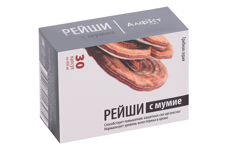 Рейши с мумиё, 450 мг, 30 шт, капсулы
