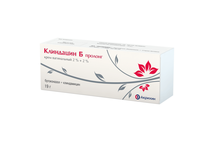 Клиндацин Б пролонг 2%+2%, 19 г, крем вагинальный