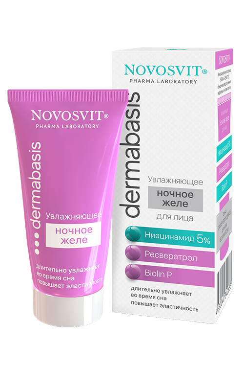 

Желе Novosvit dermabasis д/лица увлаж ноч, 50 мл