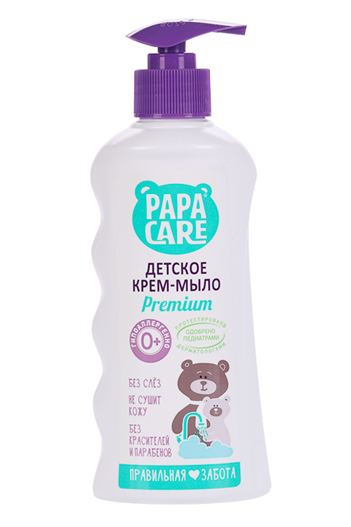 Крем-мыло Papa Care с пантенолом детское д/рук, 250 мл