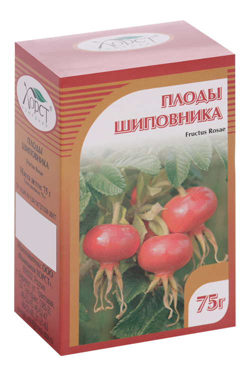 Шиповник плоды, 75 г, сырье растительное (пищ)
