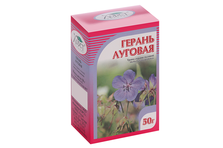 Герань луговая трава, 50 г, сырье растительное (пищ)