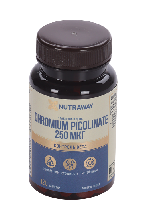 Хром пиколинат Nutraway 250 мкг, 120 шт, таблетки