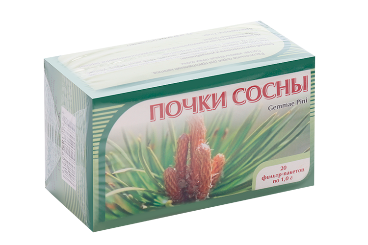 Сосны почки, 1 г, 20 шт, сырье растительное измельченное ф/пак (прод)