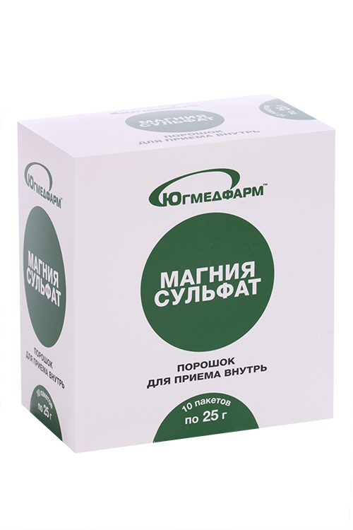 Магния сульфат Югмедфарм, 25 г, 10 шт, порошок