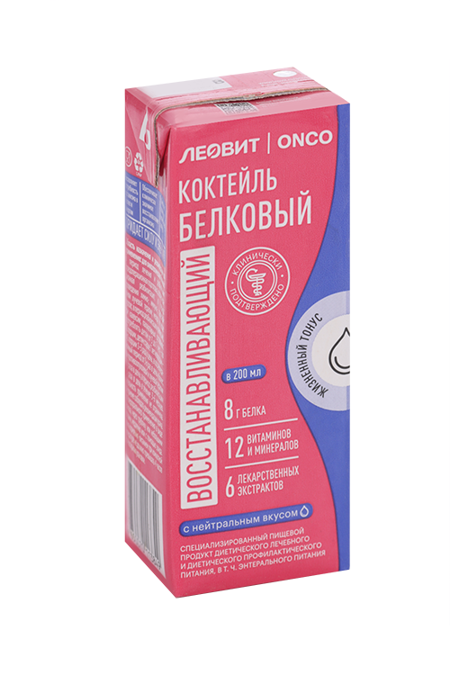 Коктейль Леовит Onco Нутрио белковый восстан нейтральный вкус, 200 мл