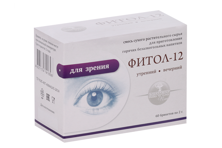 

Фитосбор Алфит Плюс Фитол-12 д/улучшения зрения, 2 г, 60 шт, брикеты