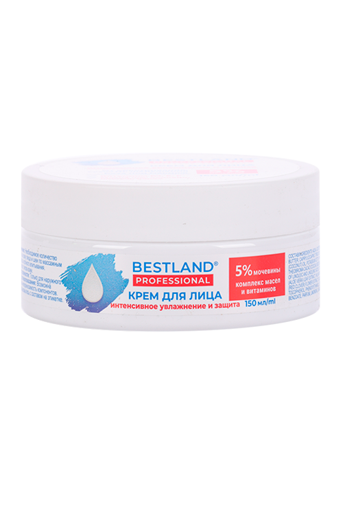 Крем BESTLAND д/лица с мочевиной 5%, 150 мл, банка