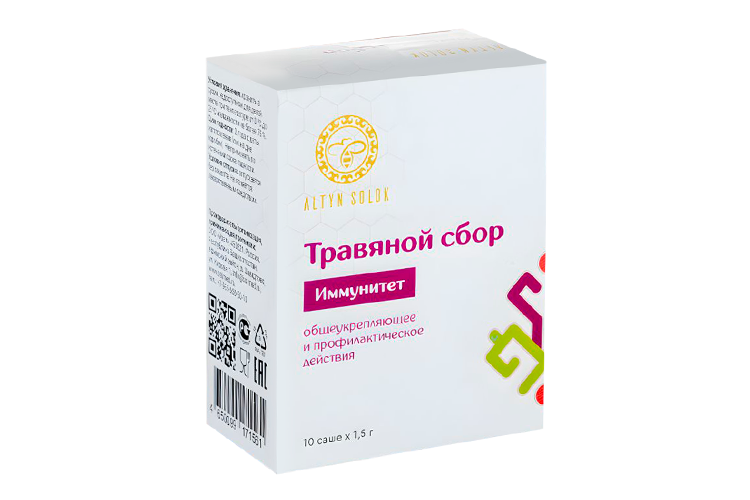 

Сбор Altyn Solok Иммунитет травяной, 1,5 г, 10 шт, саше-пакет