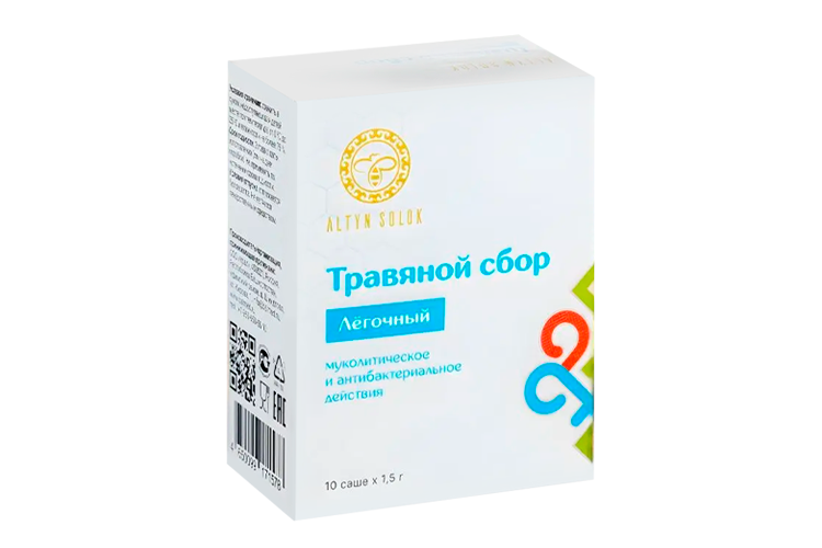 

Сбор Altyn Solok Легочный травяной, 1,5 г, 10 шт, саше-пакет