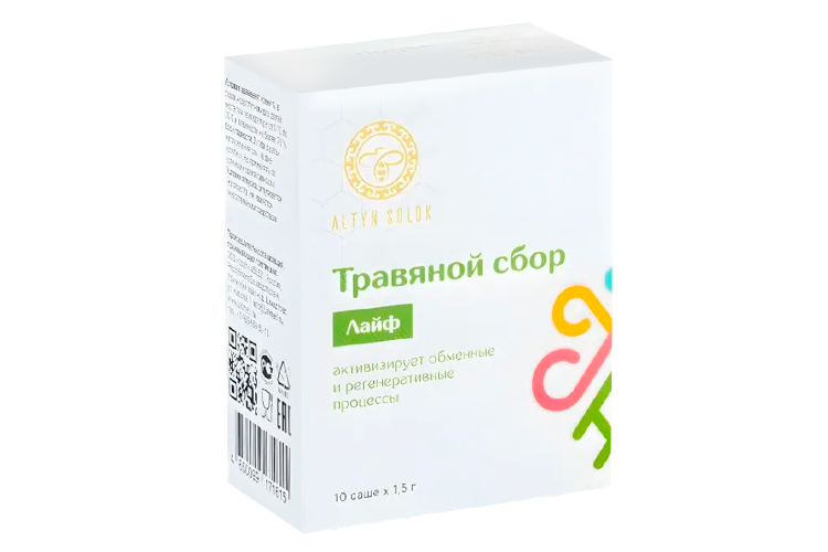 

Сбор Altyn Solok Лайф травяной, 1,5 г, 10 шт, саше-пакет