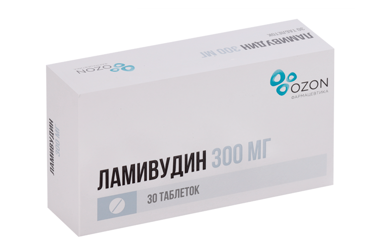 

Ламивудин 300 мг, 30 шт, таблетки покрытые пленочной оболочкой