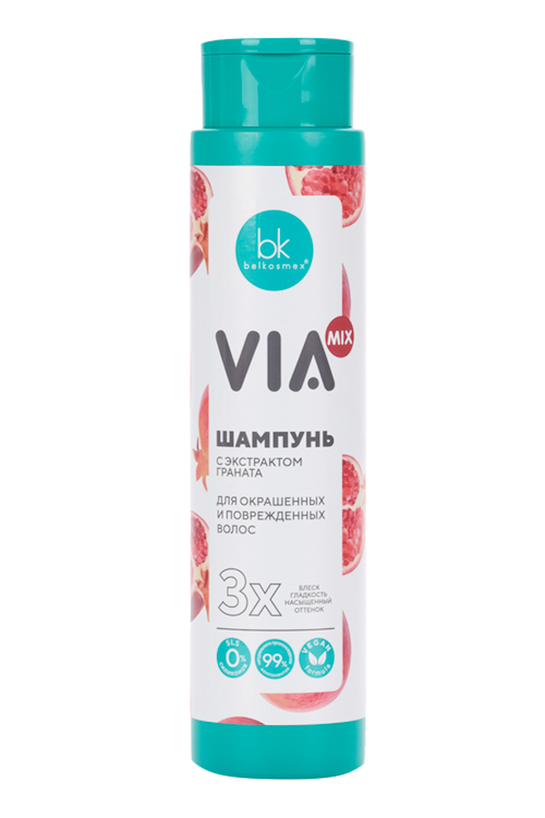 

Шампунь Belkosmex VIA mix с экстрактом граната, 390 г