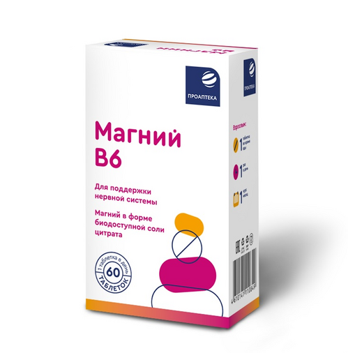 

Магний В6 Проаптека, 60 шт, таблетки