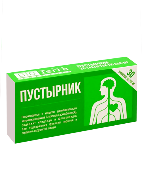 

Пустырник, 200 мг, 30 шт, таблетки