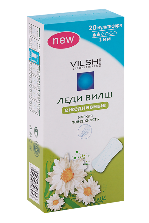 

Салфетки Леди Вилш Мультиформ ежедневные, 20 шт