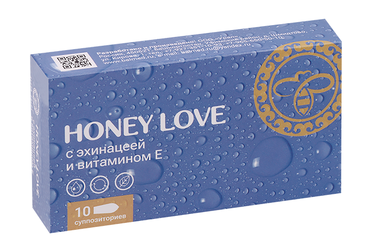 

Крем-карандаш Altyn Solok HONEY LOVE с эхинацеей и витамином Е, 2 г, 10 шт, суппозитории