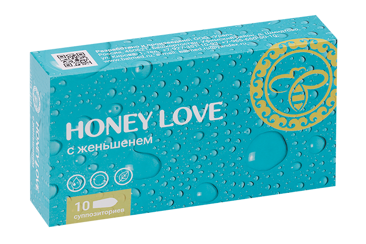

Крем-карандаш HONEY LOVE с женьшенем, 2 г, 10 шт, суппозитории