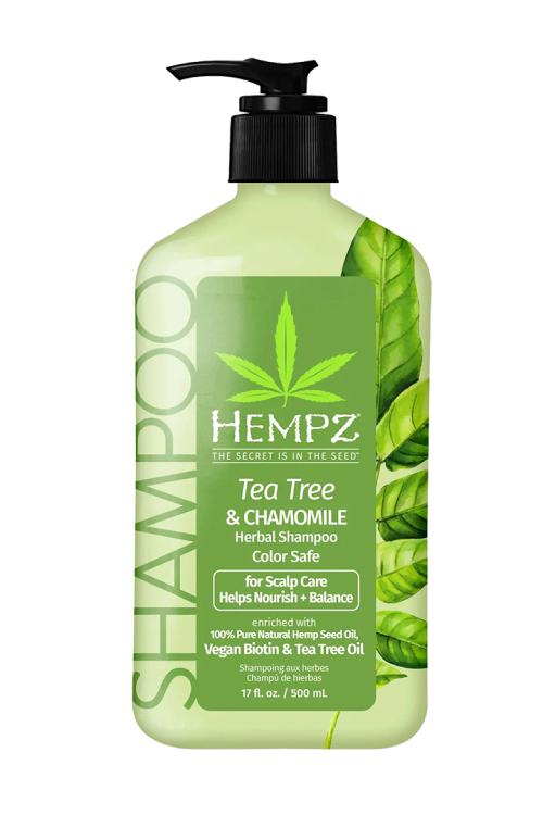 

Шампунь Hempz Здоровые волосы Чайное дерево и Ромашка Tea Tree & Chamomile Herbal Shampoo 500 мл