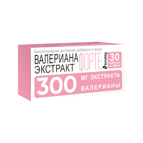 

Валериана экстракт форте Аматег, 30 шт, таблетки