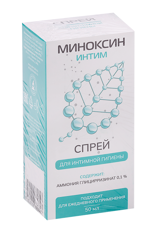 

Спрей Миноксин интим д/интимной гигиены, 50 мл