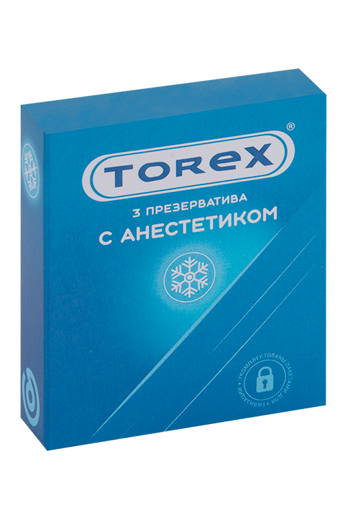 Презервативы Торекс с анестетиком гладкие, 3 шт