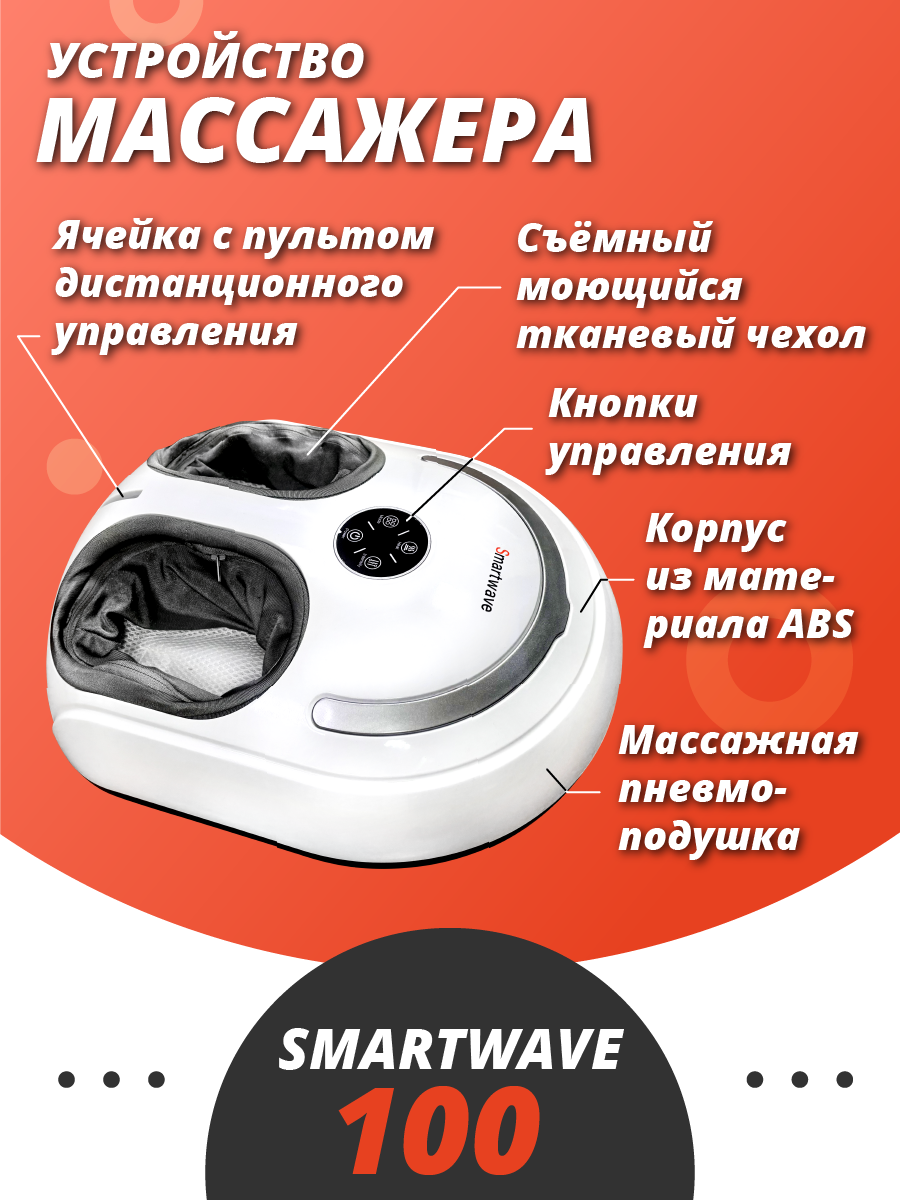 

Массажер для стоп Smartwave 100 электрический, роликовый