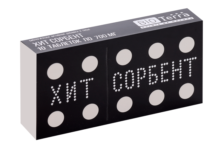 

ХИТ Сорбент, 700 мг, 10 шт, таблетки
