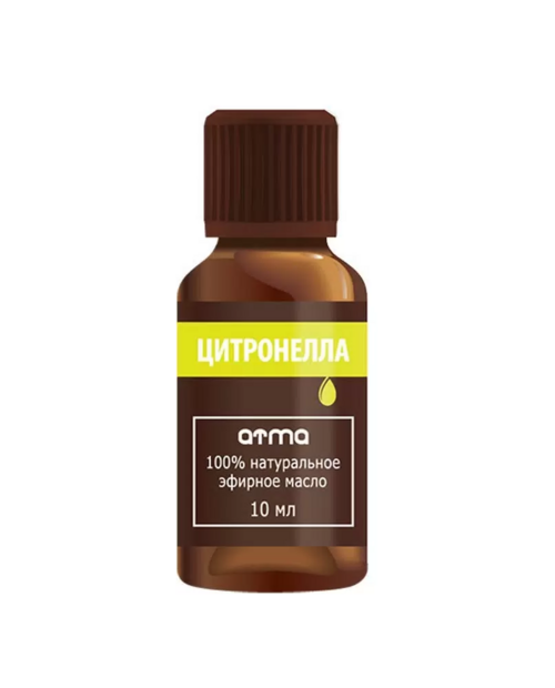 

Масло Цитронеллы Atma эфирное, 10 мл
