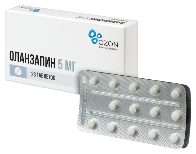 

Оланзапин Фармасинтез 5 мг, 28 шт, таблетки