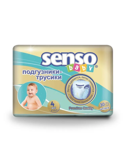 

Подгузники-трусики Senso baby Premium Maxi детские р 4 (9-15кг), 30 шт