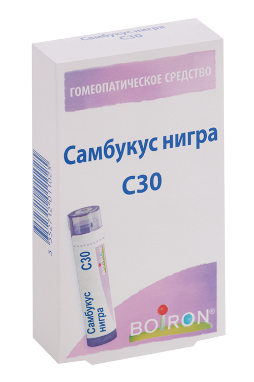 

Самбукус нигра, 4 г, гранулы гомеопатические C30
