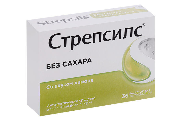 

Стрепсилс, 36 шт, таблетки для рассасывания лимонные