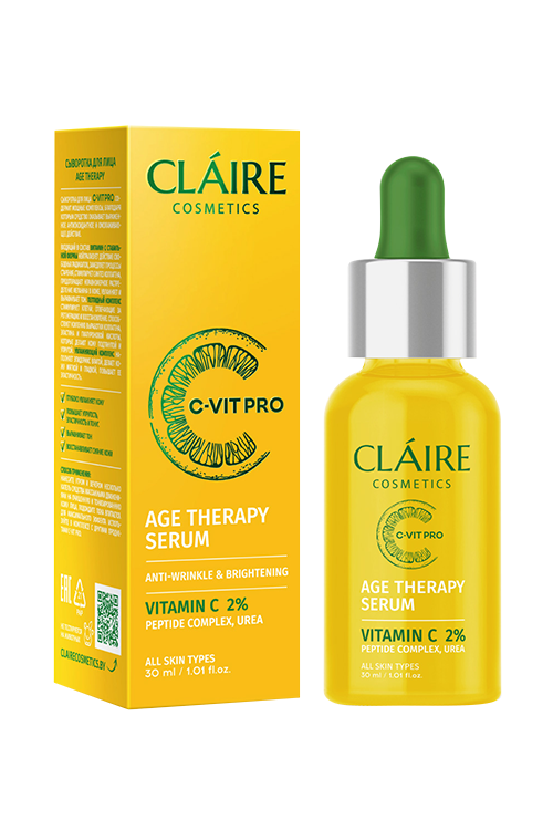 

Сыворотка CLAIRE Cosmetics Age therapy c-vit pro д/лица, 30 мл