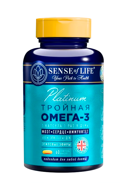

Тройная омега-3 Sense of Life, 60 шт, капсулы
