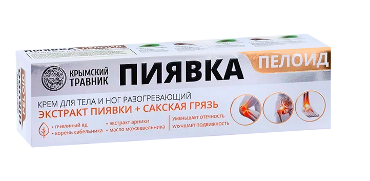 

Крем Крымский травник пиявка Пелоид д/тела и ног разогревающий, 100 мл