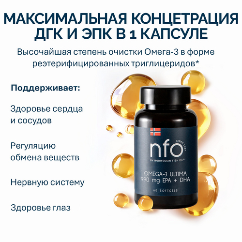 Omega-3 Ultima NFO, 60 шт, капсулы