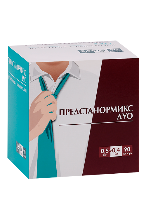 Предстанормикс дуо 0.5 мг+0.4 мг, 90 шт, капсулы с модифицированным высвобождением