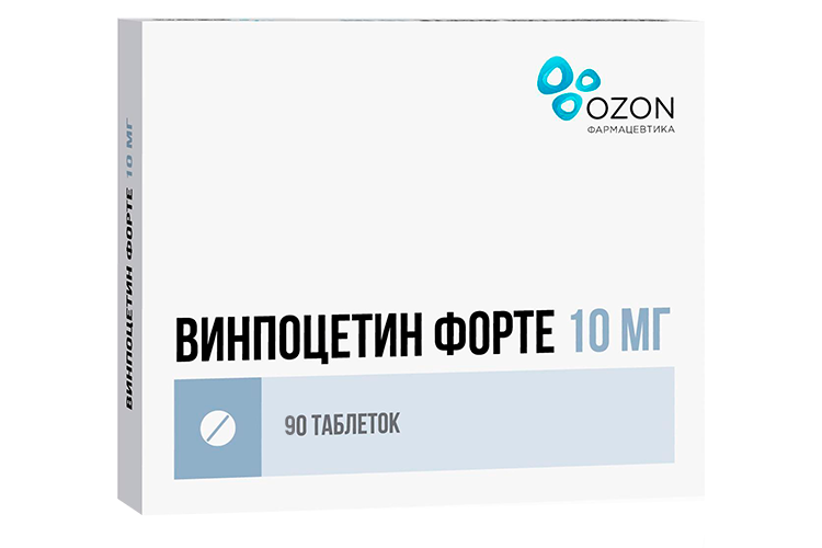 

Винпоцетин форте, 10 мг, 90 шт, таблетки