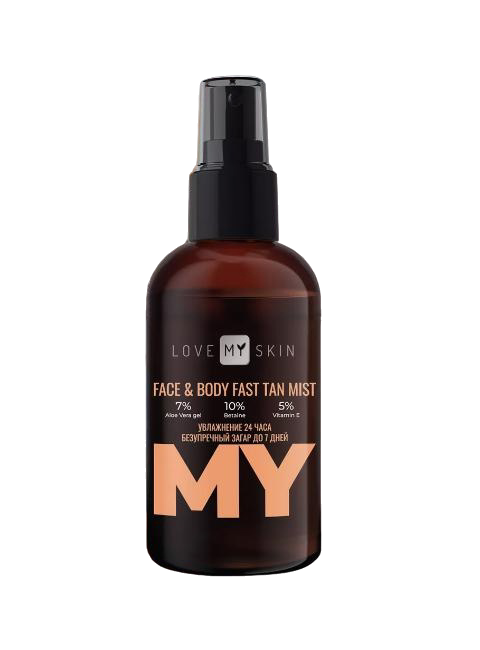 

Экспресс-спрей автозагар LOVE MY SKIN FACE&BODY FAST TAN MIST, 150 мл