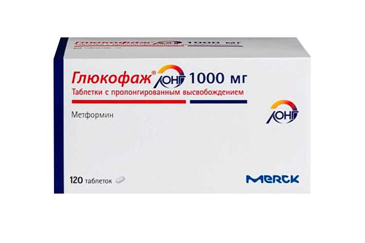 

Глюкофаж Лонг 1000 мг, 120 шт, таблетки с пролонгированным высвобождением