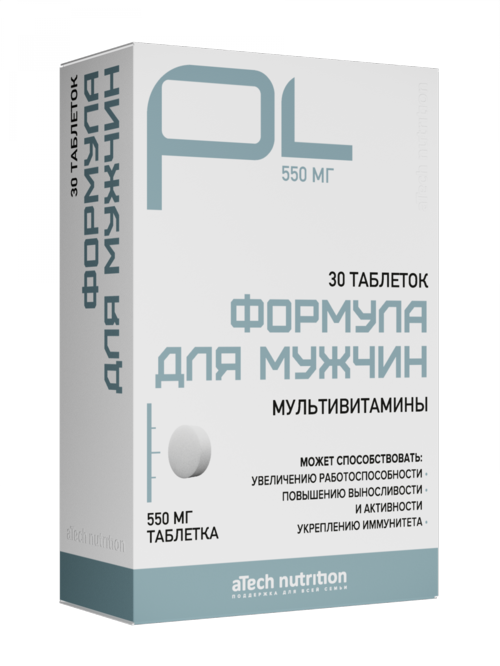 

Витаминно-минеральный комплекс Men`s Formula aTech Nutrition, 30 шт, таблетки